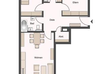 ***KAUFEN STATT MIETEN-Sofort bezugsfertige 3-Zimmer-Wohnung mit Südbalkon und Tiefgarage***