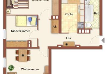 Charmante vermietete 3-Zimmer-Wohnung mit Balkon und saniertem Wannenbad!