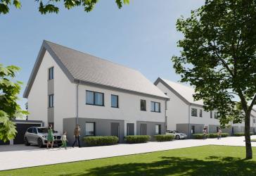 Neubau-Doppelhaushälften mit einer Garage in der Herringer Heide (KfW-40)