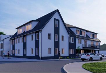 Neubau 1-Zimmer-Wohnung mit eigenem Eingang und Grundstücksanteil
