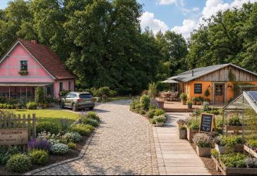 Ehemalige Gärtnerei mit Wohnhaus am Waldrand in Dessau-Kochstedt