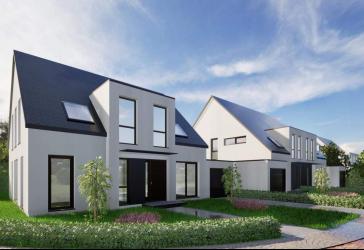 Grundstück und projektiertes Einfamilienhaus