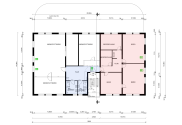 Provisionsfrei - Büroflächen mit guter Raumaufteilung. 1.OG - ca. 163,33 m²