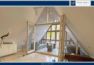 Architektonisches Unikat: Modernes Fachwerkhaus mit Dachloggia, Burgblick & Einliegerwohnung