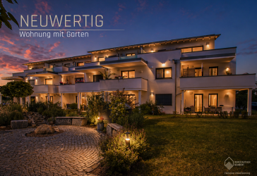 KFW 55 Energieeffizienzhaus! Neuwertige 2-Zimmer Gartenwohnung in ruhiger Lage!