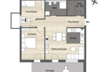 Mit Klasse Terrasse! 3,5 Zimmer + Weitblick