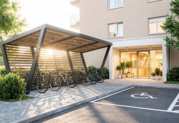 Praktische Ein-Raum-Wohnung im Neubau mit Balkon (We 1)