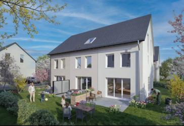 Modernes Reihenendhaus in Riedstadt-Wolfskehlen 136 m² Wohnfläche mit KfW-40-NH Fördermöglichkeit