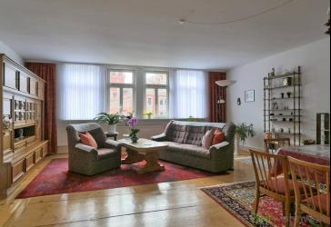 (EF1260_M) Gotha: Gotha, große möblierte Wohnung in einem historischem Stadthaus direkt am Hauptmarkt