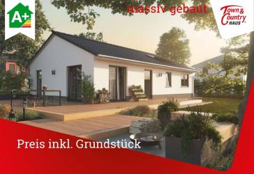 Bungalow 100 massiv gebaut, Preis inkl. Grundstück