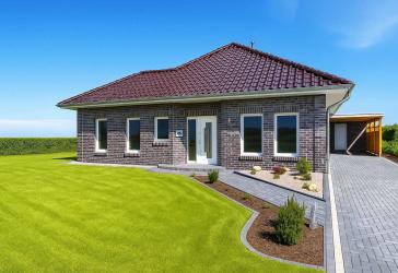 Schlüsselfertiger KfW-55-Neubau-Bungalow mit Carport in zentraler Lage von Wiesmoor