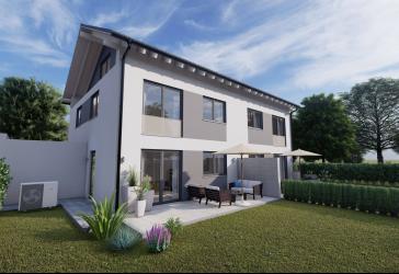 Neubau. Große moderne Doppelhaushälfte