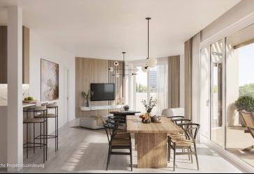 Individuelles Wohnen auf ca. 130 m² Wohnfläche mit sehr großzügigem Wohn- / Essbereich und schönem Balkon