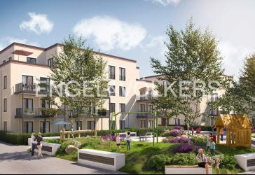 Stilvolle, helle 2-Zimmer Neubauwohnung mit 51qm Wohnfläche im EG