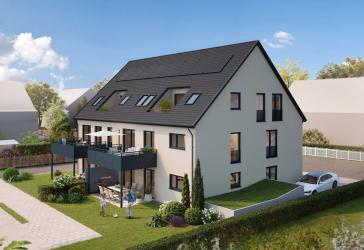 EH55-*NEUBAU* Barrierefreie 3-Zimmer-Wohnung in ruhiger Lage von A.-Hochzoll-Süd!