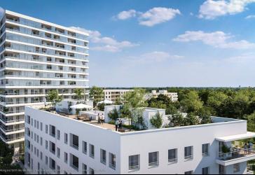3-Zi.-Dachterrassentraum mit en suite Tageslichtbad direkt am Quartierspark
