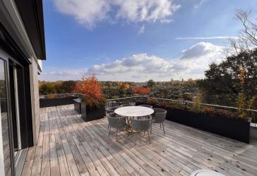 Penthouse für Kenner – 333 m² Wohnluxus mit 210 m² Dachterrasse, Sauna, Fitness, Kamin & Designküche in Leipzig-Leutzsch
