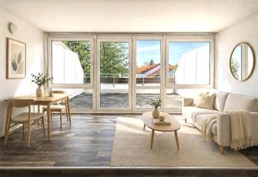 Renoviert & sofort bezugsfrei - 1,5 Zi. Apartment mit großer Dachterrasse und TG-Stellplatz