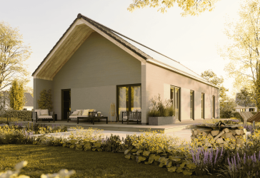 Bungalow überdachte Terrasse, massiv gebaut, Preis inkl. Grundstück