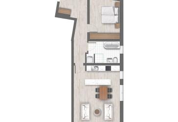 Zwei-Zimmer Wohnung im 1.OG mit Balkon