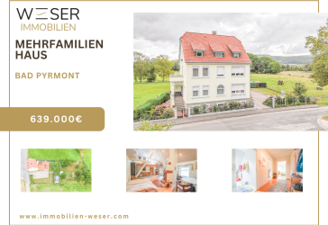 Bad Pyrmont: Anwesen mit 4 Wohnungen & 4 Appartements - ideal für Familie oder Vermietung