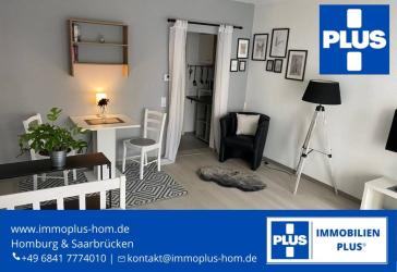 HOMBURG-ZENTRUM; MÖBLIERTES UND HELLES 1 ZIMMER APARTMENT MIT BALKON