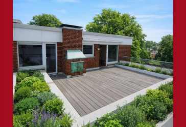 Exklusive Wohnung mit großer Dachterrasse, Kamin und Sauna