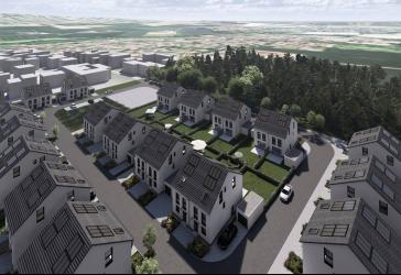 Neubau-Doppelhaushälfte mit Satteldach nach EH 40 Effizienzstandard!