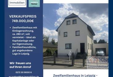 Zweifamilienhaus in Leipzig - zentrumsnah, ruhige Lage, ideal für Familien & Investoren