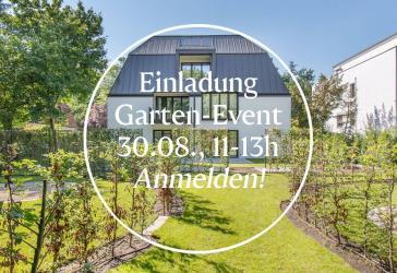 GARTEN-EVENT AM 30.08. * Hochwertige Neubauwohnung mit Blick ins Grüne