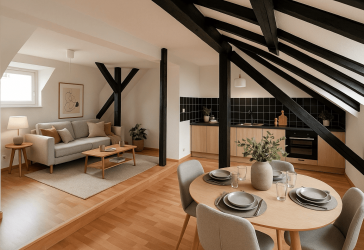 4-Zimmer-Dachgeschosswohnung mit Altbaucharme am Fuße des Kaiserbergs