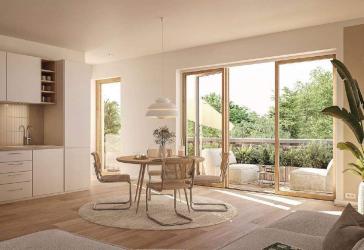 Terrassenapartment mit Studio Charakter 3 m Deckenhöhe