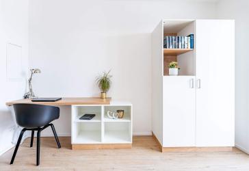 Möbliertes Apartment mit Balkon im Studentenwohnheim an der Persiluhr für Studenten, Azubis & Schüler