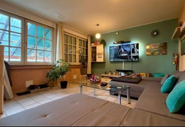 Zentrale Große 3-Zimmer Terrassen Wohnung mit Kamin & Außenstellplatz