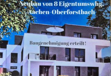 Neubau von 2 repräsentativen Penthouse-Wohnungen (Wfl. 82,5 + 98,1 m²) im modernen Style in Aachen-Oberforstbach
