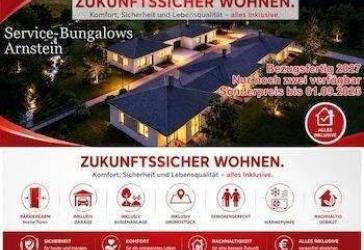 Zukunftssicher wohnen - Service-Bungalows Arnstein - voll klimatisiert - Bezugsfertig 2027