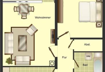 Demnächst frei! 2-Zimmer-Wohnung in Düsseldorf Garath wird saniert !