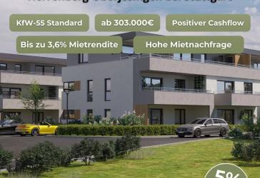 Neubau, sehr geräumige Zwei-Zimmer Penthousewohnung! Bezugsfertig Januar 2027
