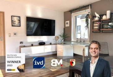 Stilvolle 2-Zimmer-Dachgeschosswohnung mit Küche | Augsburg-Spickel | ca. 1 km zur Innenstadt