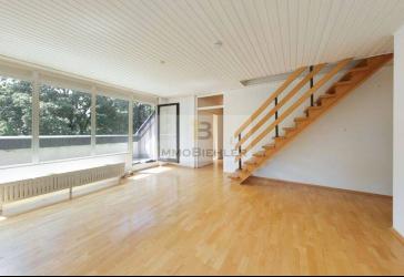 Maisonette am Rhein · 4 Zi. 111 m² · Balkon ins Grüne + Dachterrasse · Marienburg · bezugsfrei