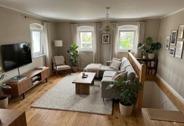 Wohnen wie im Eigenheim: 5-Raum-Maisonette, Terrasse, Garten, Erstbezug, Energiesparhaus