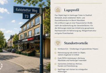 Wohn- & Geschäftshaus in Hamburg-Rahlstedt | 86.369 € IST-JNKM | Mietpotenzial