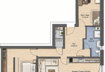 3 Zimmer Eigentumswohnung * 2 Balkone * barrierefrei