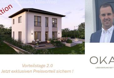 AKTION !! MODERNES WOHNHAUS MIT ELEGANTEM WALMDACH - Malervorbereitet inkl. Grundstück