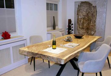 Hochwertig möblierte, voll ausgestattete 3-Zi-Erdgeschosswohnung mit Terrasse bei Neuss/Düsseldorf