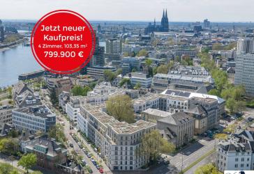 Viva Agrippina: Exklusives 4-Zimmer-Penthouse mit Loggia am Rhein