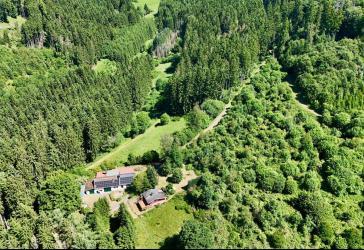 Seltenes Juwel, in einmaliger Alleinlage mitten im Wald, autarkes Einfamilienhaus mit Nebengebäuden und ein gemütliches Holzhaus auf großem Grundstück