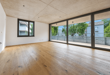 Helle 2-Zimmer-Wohnung mit großzügigem, überdachtem Balkon im Grünen - Erstbezug