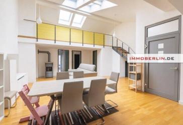 IMMOBERLIN.DE - Top-Ambiente in ruhiger Citylage! Imposante Atelier-/Galeriewohnung mit Terrassen
