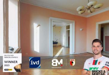 4,5-Zimmer-Altbauwohnung mit Balkon und Gestaltungspotenzial in Augsburg